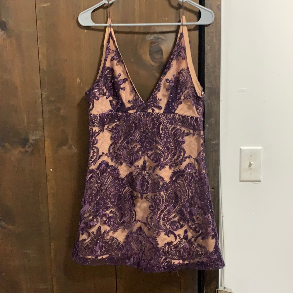 Free People Purple Sequin Dress